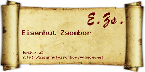 Eisenhut Zsombor névjegykártya